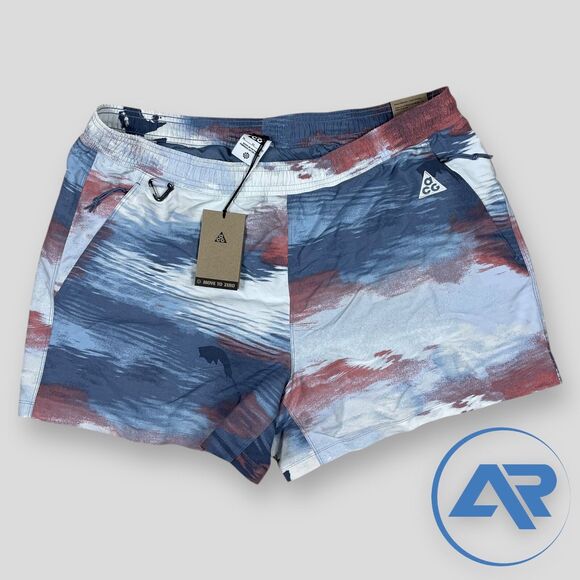 Nike ACG Reservoir Goat Men's Shorts FN2474 493 Allover Print Ashen Slate - Picture 1 of 6